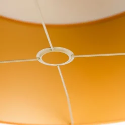 Samt Lampenschirm Gelb 50/50/25 mit goldener Innenseite