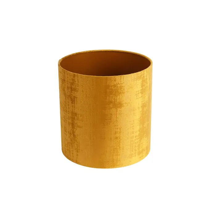 Samt Lampenschirm Gold Zylinder 25/25/25
