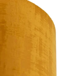 Samt Lampenschirm Gold Zylinder 25/25/25