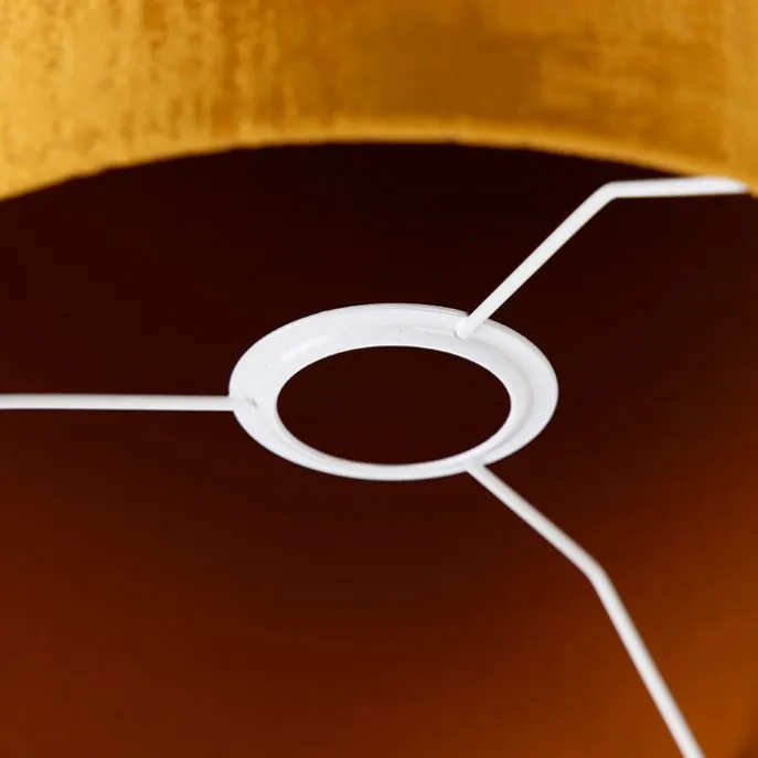 Samt Lampenschirm Gold Zylinder 25/25/25