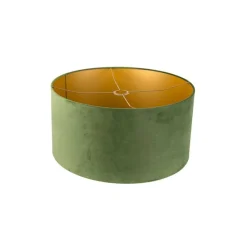 Samt Lampenschirm Grün 50/50/25 mit goldener Innenseite