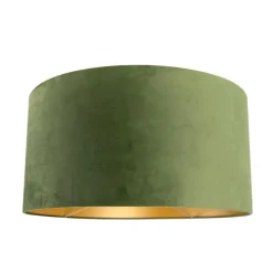 Samt Lampenschirm Grün 50/50/25 mit goldener Innenseite