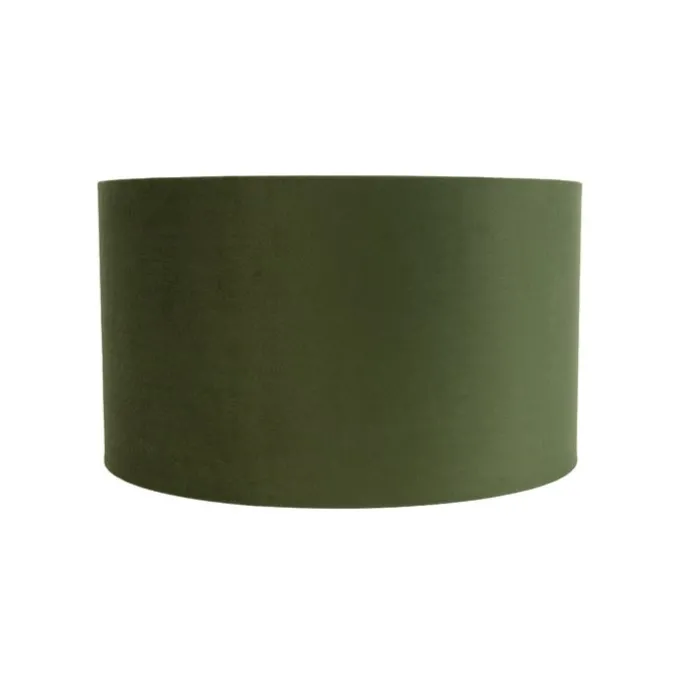 Samt Lampenschirm Grün 35/35/20 mit goldener Innenseite