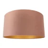 Samt Lampenschirm Rosa 50/50/25 mit goldener Innenseite