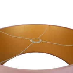 Samt Lampenschirm Rosa 50/50/25 mit goldener Innenseite