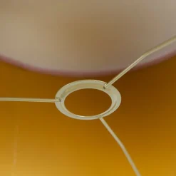 Samt Lampenschirm Rosa 35/35/20 mit goldener Innenseite
