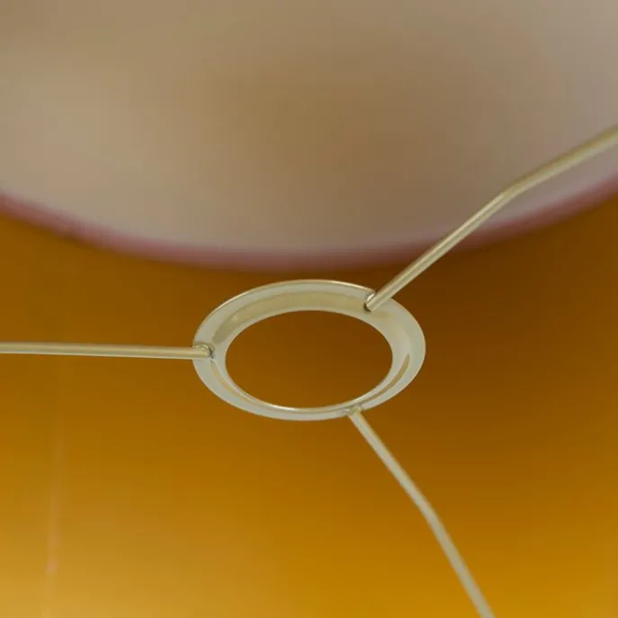 Samt Lampenschirm Rosa 35/35/20 mit goldener Innenseite