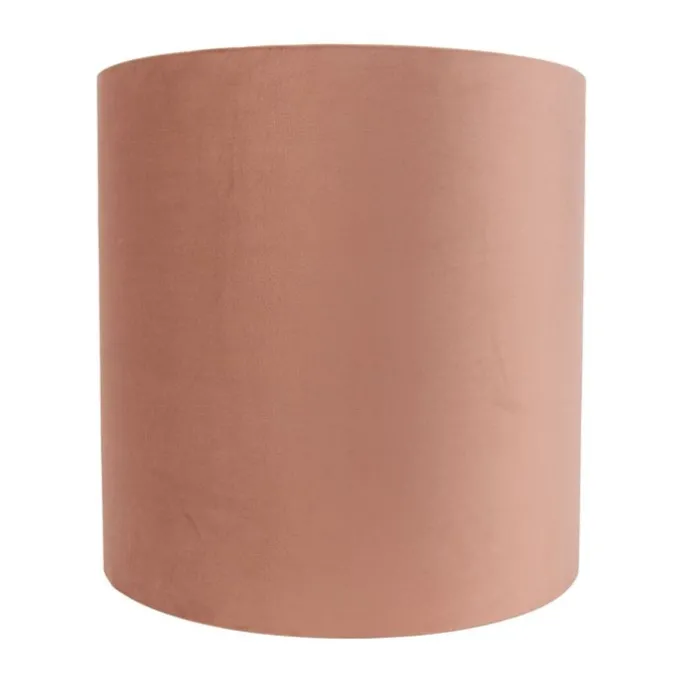 Samt Lampenschirm Rosa 40/40/40 mit goldener Innenseite