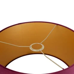 Samt Lampenschirm Rot 35/35/20 mit goldener Innenseite