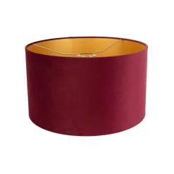 Samt Lampenschirm Rot 35/35/20 mit goldener Innenseite
