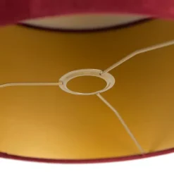 Samt Lampenschirm Rot 35/35/20 mit goldener Innenseite