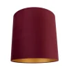 Samt Lampenschirm Rot 40/40/40 mit goldener Innenseite