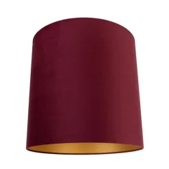 Samt Lampenschirm Rot 40/40/40 mit goldener Innenseite