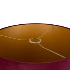 Samt Lampenschirm Rot 40/40/40 mit goldener Innenseite