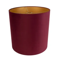 Samt Lampenschirm Rot 40/40/40 mit goldener Innenseite