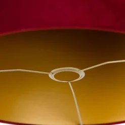 Samt Lampenschirm Rot 40/40/40 mit goldener Innenseite