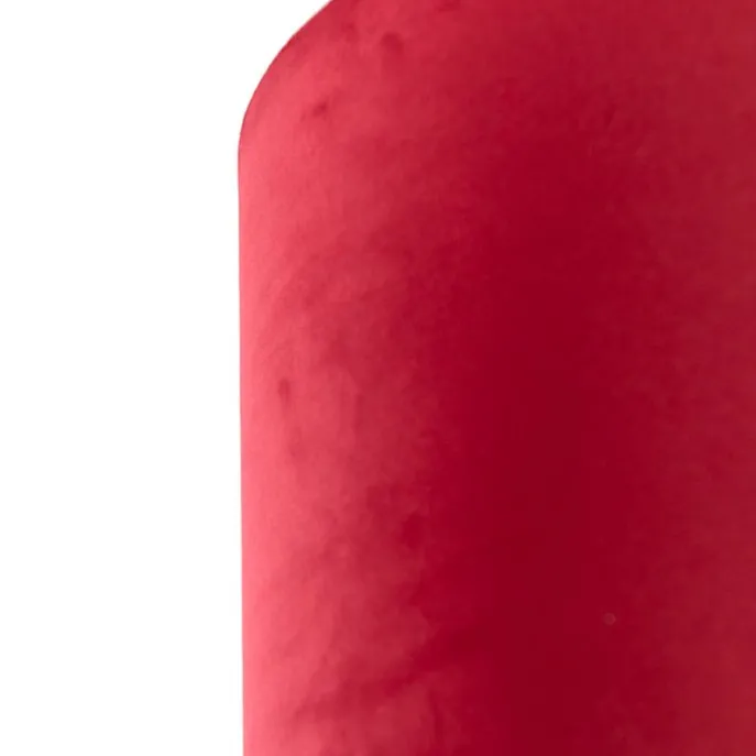 Samt Lampenschirm Rot 50/50/25 mit goldener Innenseite