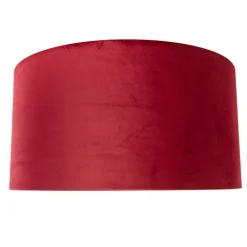 Samt Lampenschirm Rot 50/50/25 mit goldener Innenseite