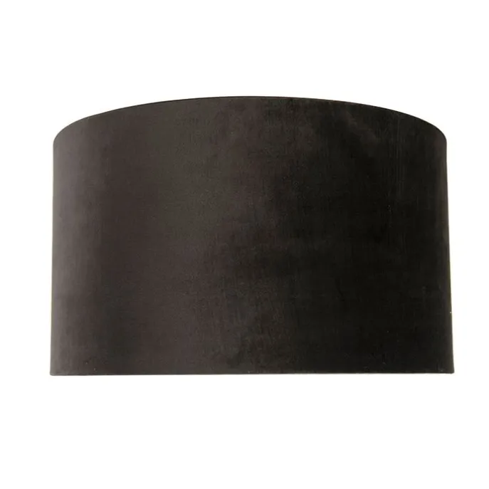 Samt Lampenschirm schwarz 35/35/20 mit goldener Innenseite