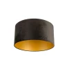 Samt Lampenschirm schwarz 50/50/25 mit goldener Innenseite