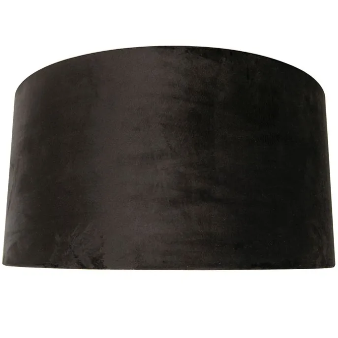 Samt Lampenschirm schwarz 50/50/25 mit goldener Innenseite