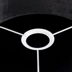 Samt Lampenschirm Schwarz Zylinder 20/20/20