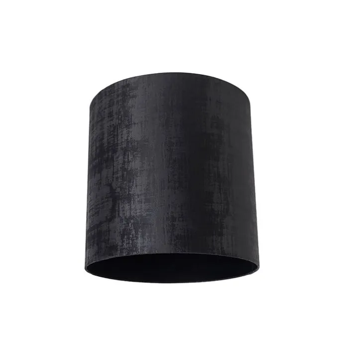 Samt Lampenschirm Schwarz Zylinder 40/40/40