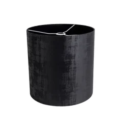 Samt Lampenschirm Schwarz Zylinder 40/40/40