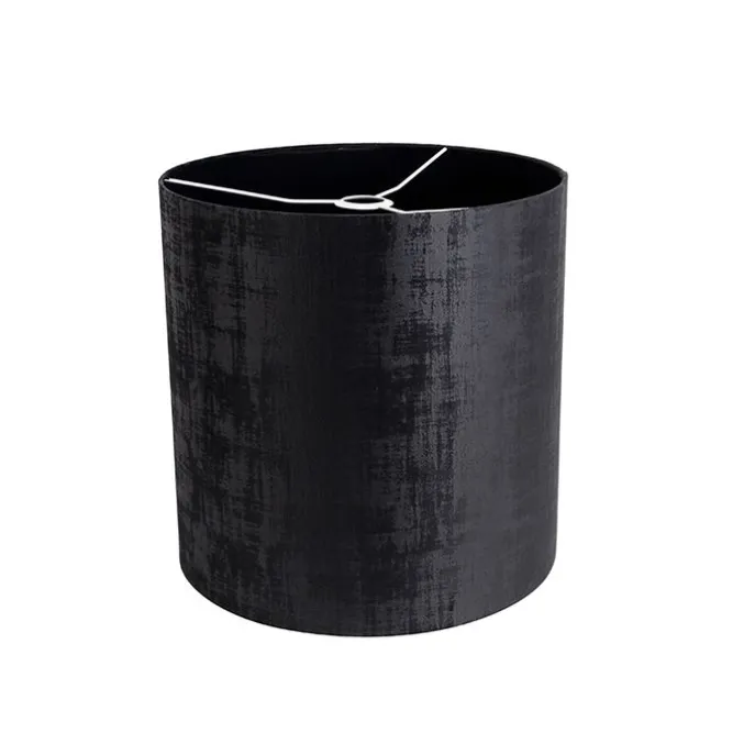 Samt Lampenschirm Schwarz Zylinder 40/40/40