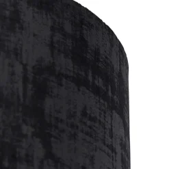 Samt Lampenschirm Schwarz Zylinder 40/40/40