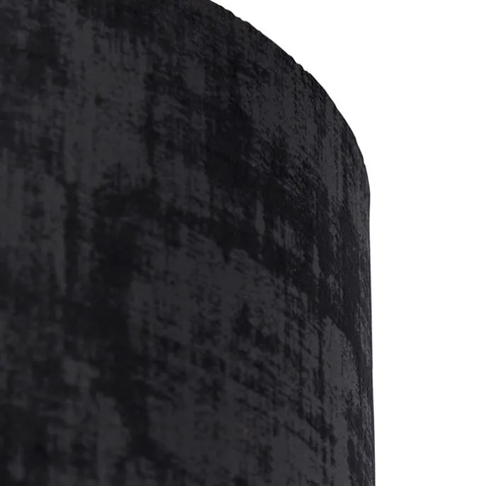 Samt Lampenschirm Schwarz Zylinder 40/40/40