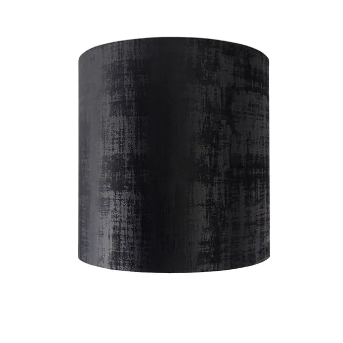 Samt Lampenschirm Schwarz Zylinder 40/40/40
