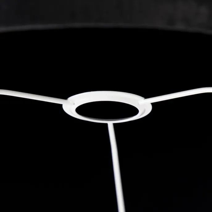 Samt Lampenschirm Schwarz Zylinder 40/40/40