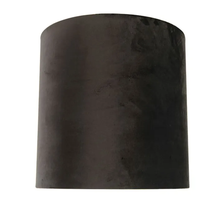 Samt Lampenschirm schwarz 40/40/40 mit goldener Innenseite