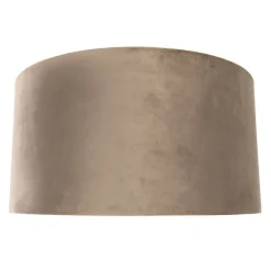 Samt Lampenschirm Taupe 50/50/25 mit goldener Innenseite
