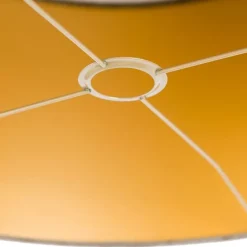 Samt Lampenschirm Taupe 50/50/25 mit goldener Innenseite
