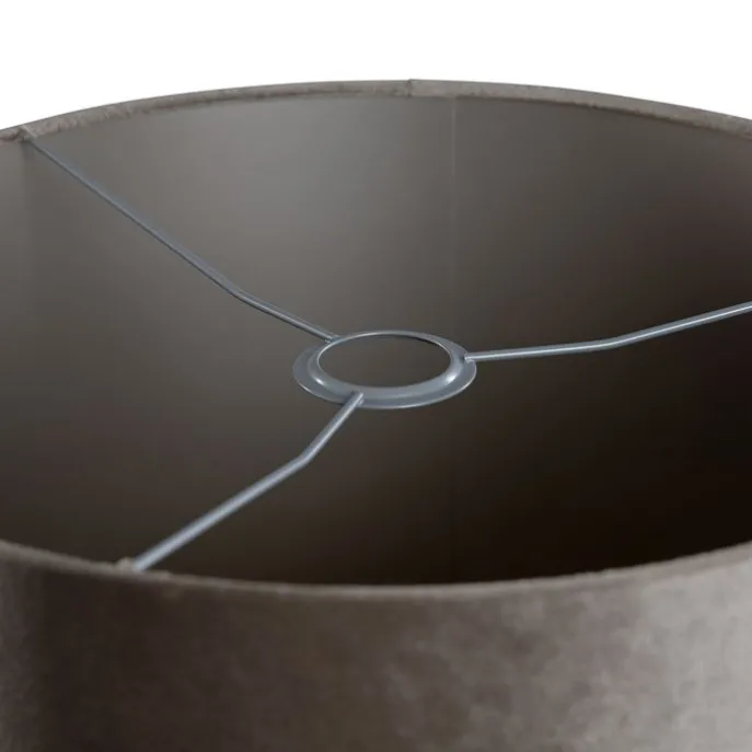 Samt Lampenschirm Taupe Zylinder 40/40/40