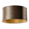 Samtlampenschirm Braun mit goldener Innenseite 50/50/25