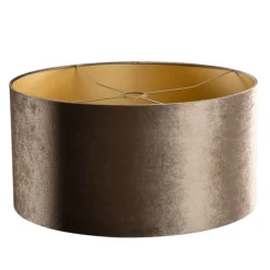 Samtlampenschirm Braun mit goldener Innenseite 50/50/25