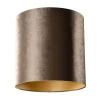 Samtlampenschirm Braun mit goldener Innenseite 40/40/40