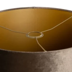 Samtlampenschirm Braun mit goldener Innenseite 40/40/40