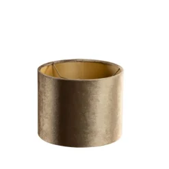 Samtlampenschirm Bronze mit goldener Innenseite 18/18/14