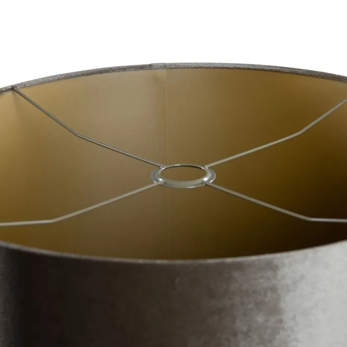 Samtlampenschirm Bronze mit goldener Innenseite 50/50/25