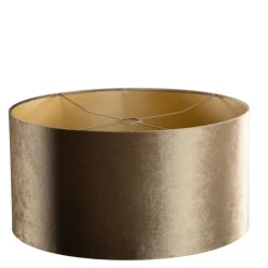Samtlampenschirm Bronze mit goldener Innenseite 50/50/25