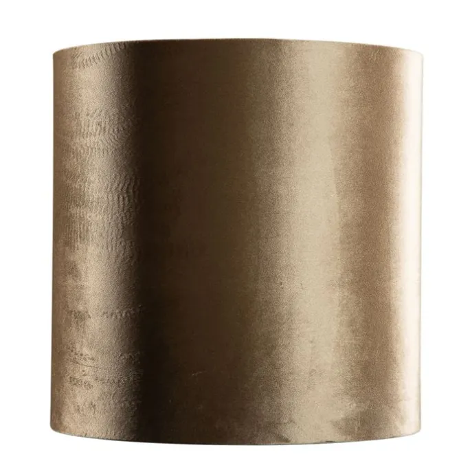 Samtlampenschirm Bronze mit goldener Innenseite 40/40/40