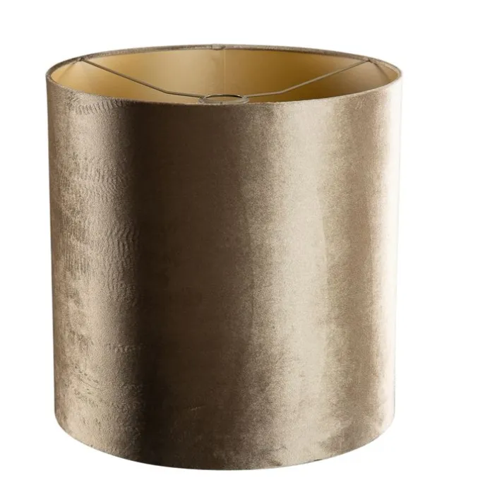 Samtlampenschirm Bronze mit goldener Innenseite 40/40/40