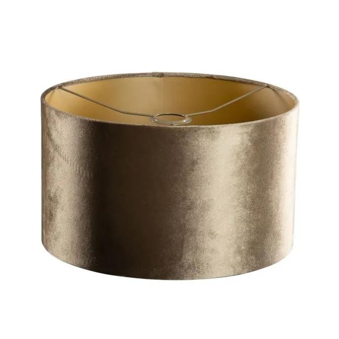 Samtlampenschirm Bronze mit goldener Innenseite 35/35/20