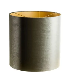 Samtlampenschirm grün mit goldener Innenseite 40/40/40