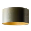 Samtlampenschirm grün mit goldener Innenseite 50/50/25