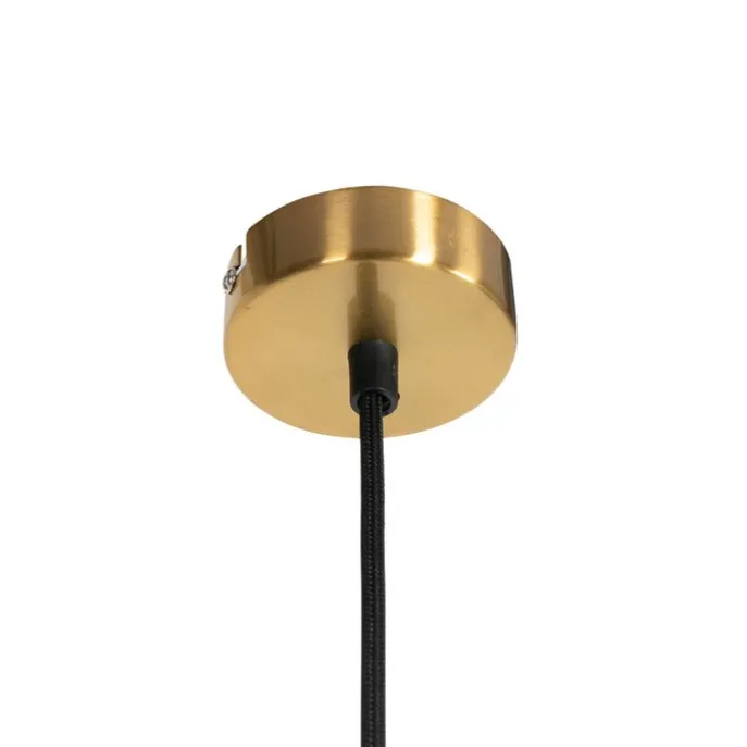 Schicke Hängelampe aus Messing mit Rauchglas inkl. WLAN A60 - Vidra